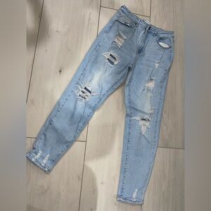 Wax Jean Light Blue Ripped Skinny Jeans
